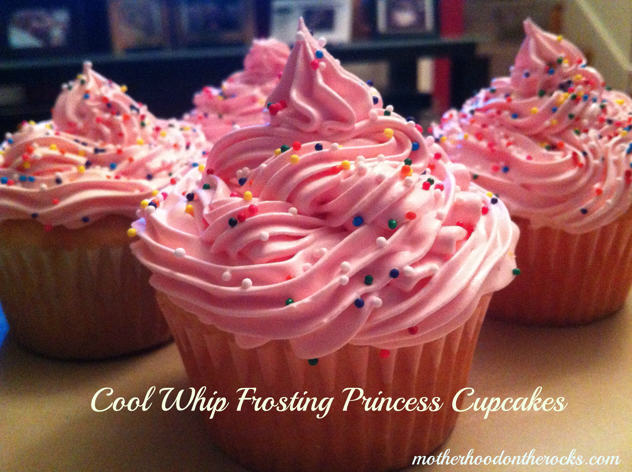Cool Whip Frosting Princess Cupcakes
